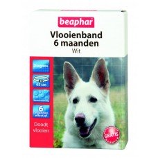 Beaphar Flohhalsband Hund Weiss 6 Monate wirksam